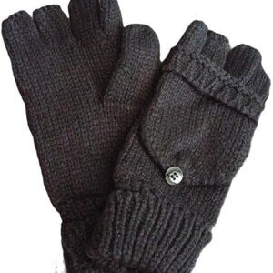 West Loop Fingerless Mitten Glove, One Size, Black